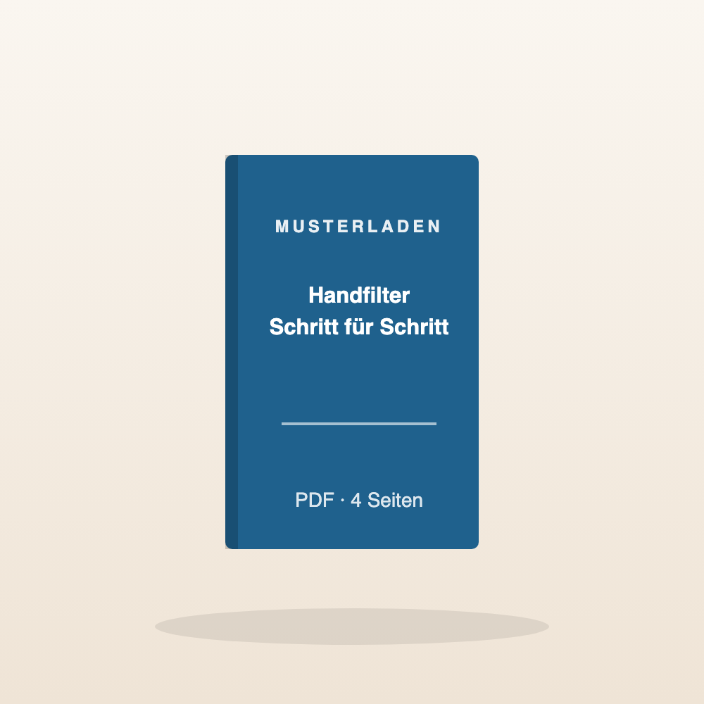 Brühanleitung „Handfilter Schritt für Schritt“